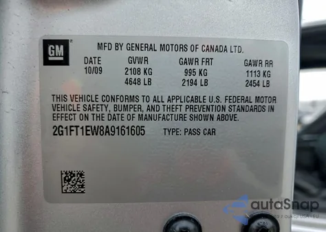 2010 Chevrolet Camaro Ss from USA, damaged, VIN 2G1FT1EW8A9161605